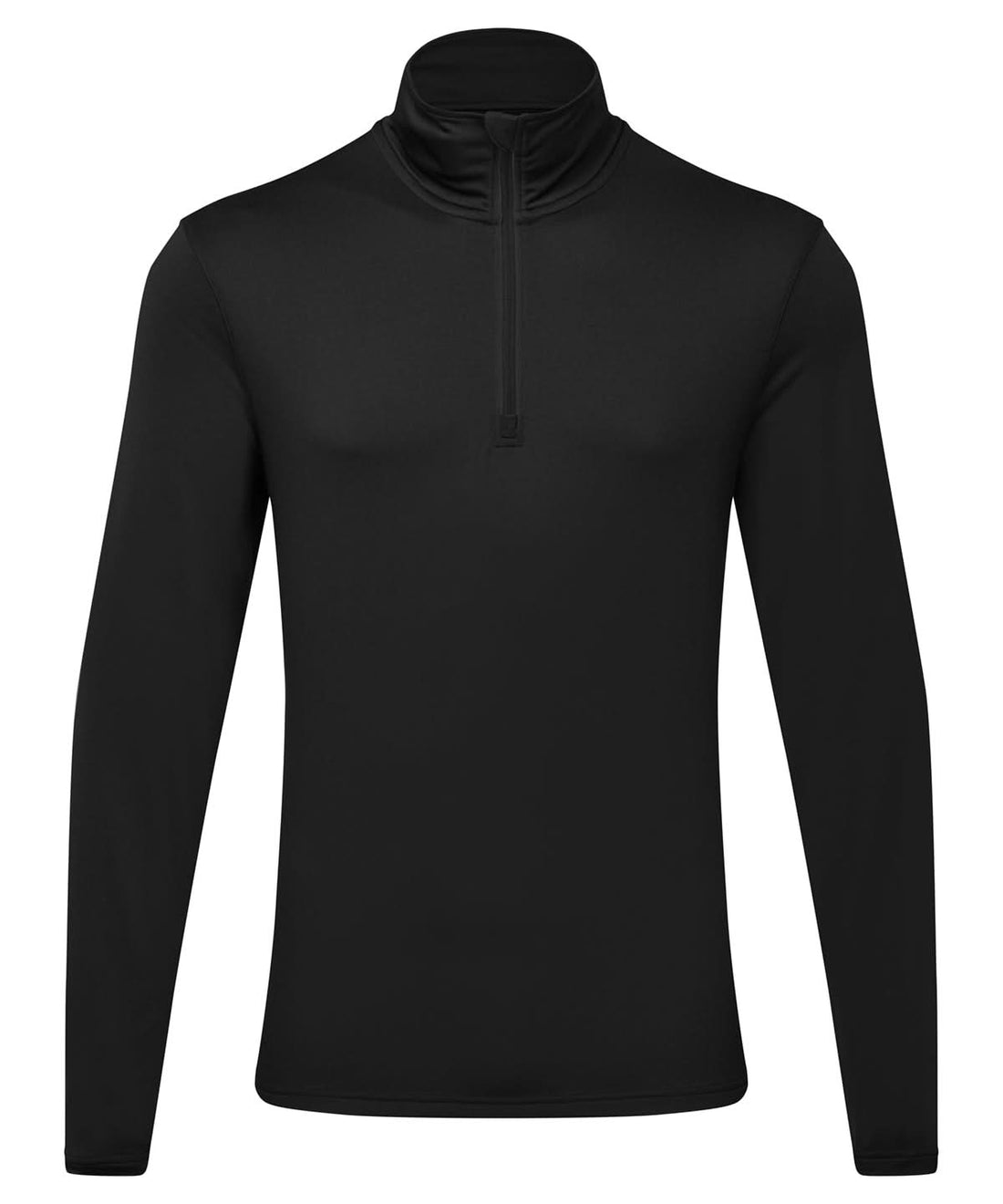 TriDri Tridri Recycled Long Sleeve Brushed Back Zip Top TR111 - Black Black - Customisable Sports Overtops