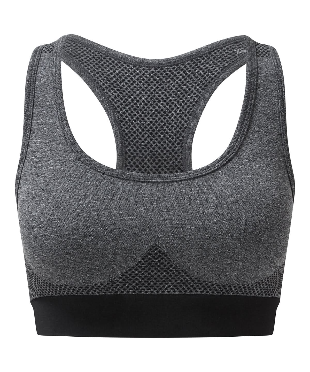 TriDri Tridri Seamless 3D Fit Multi Sport Sculpt Bra TR210 - Black Melange - Customisable Bras