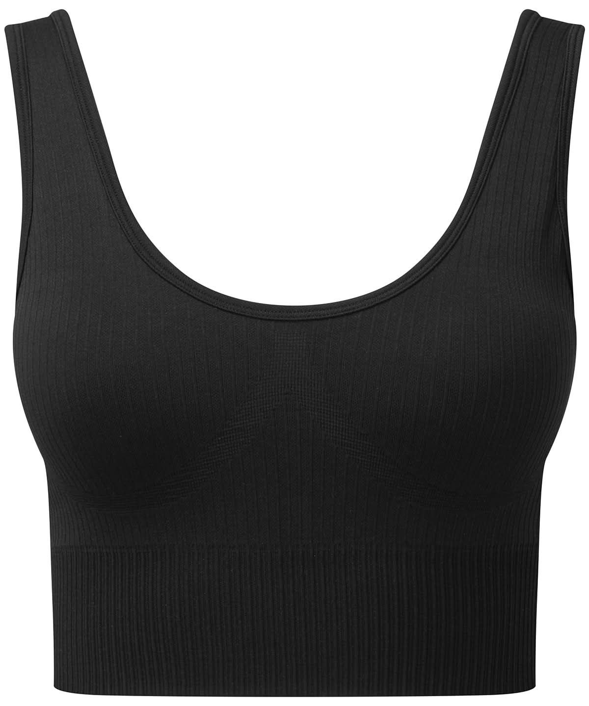 TriDri Tridri WomenS Ribbed Seamless 3D Fit Multi Sport Bra TR213 - Black - Customisable Bras