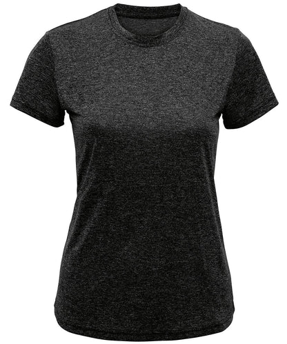 TriDri Tridri WomenS Recycled Performance T Shirt TR502 - Black Melange - Customisable T-Shirt