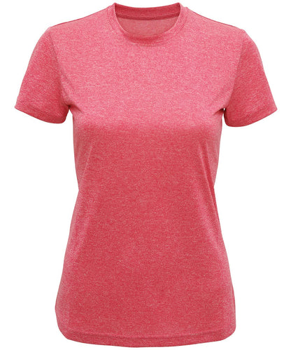 TriDri Tridri WomenS Recycled Performance T Shirt TR502 - Pink Melange - Customisable T-Shirt