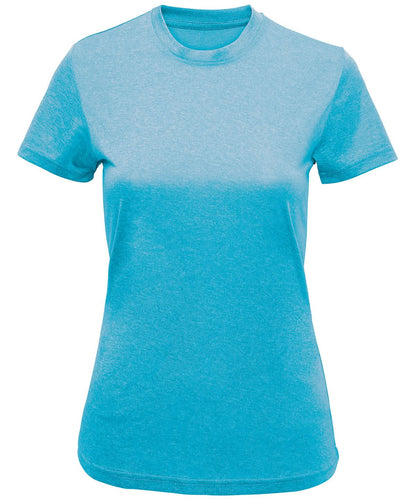TriDri Tridri WomenS Recycled Performance T Shirt TR502 - Turquoise Melange - Customisable T-Shirt