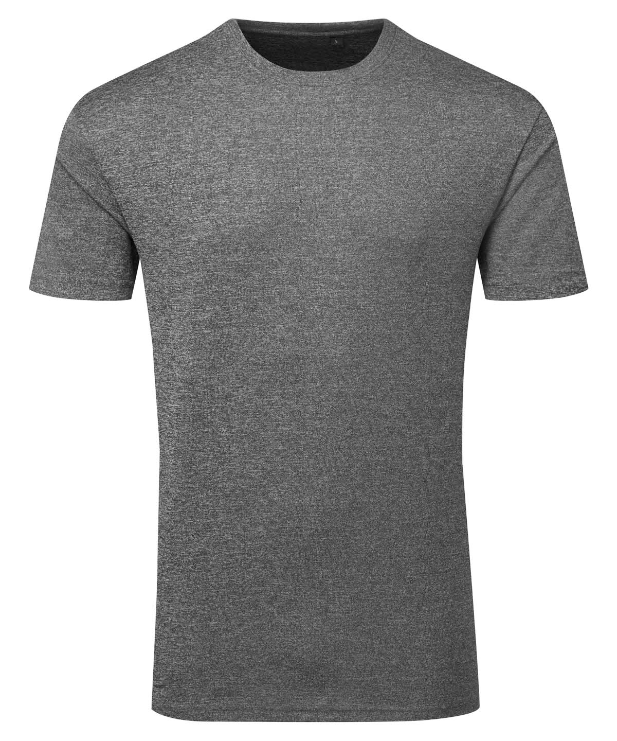 TriDri Cationic Recycled Textured Tee Black Melange TR503 - Black Melange - Customisable T-Shirt