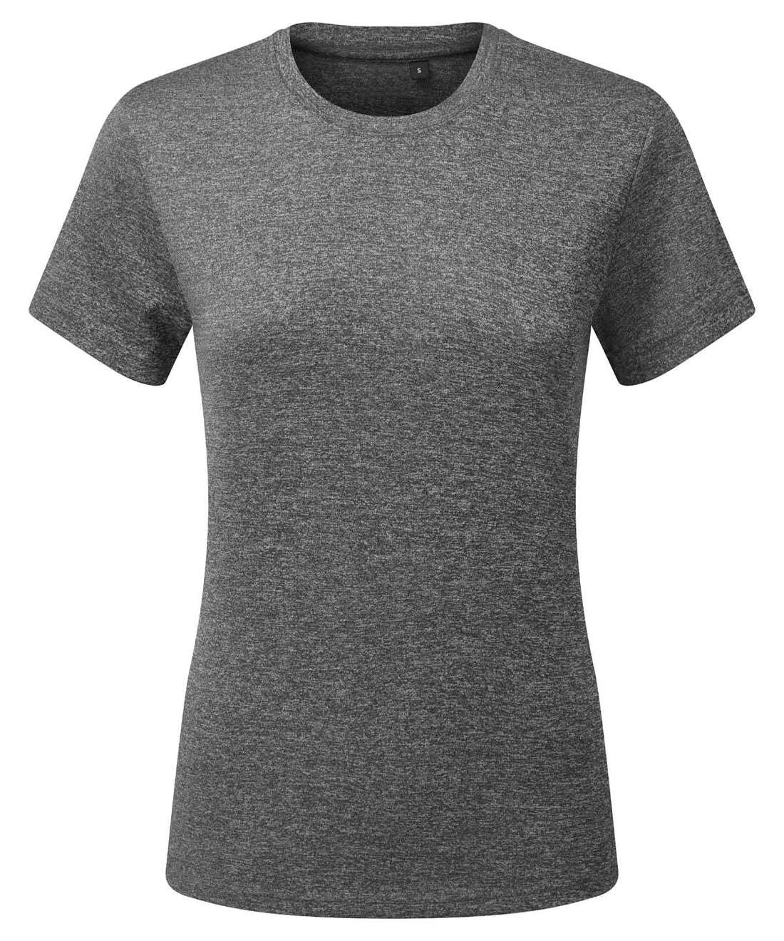 TriDri Tridri WomenS Cationic Recycled Textured Tee TR504 - Black Melange - Customisable T-Shirt