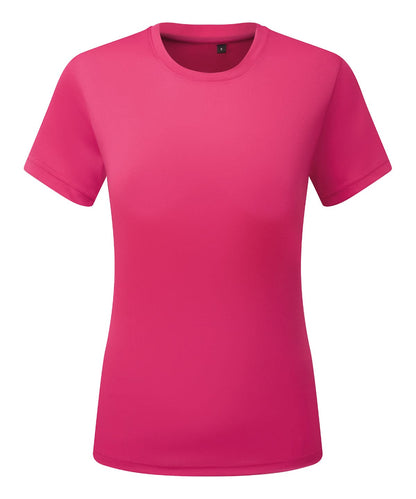 TriDri Tridri WomenS Cationic Recycled Textured Tee TR504 - Hot Pink - Customisable T-Shirt