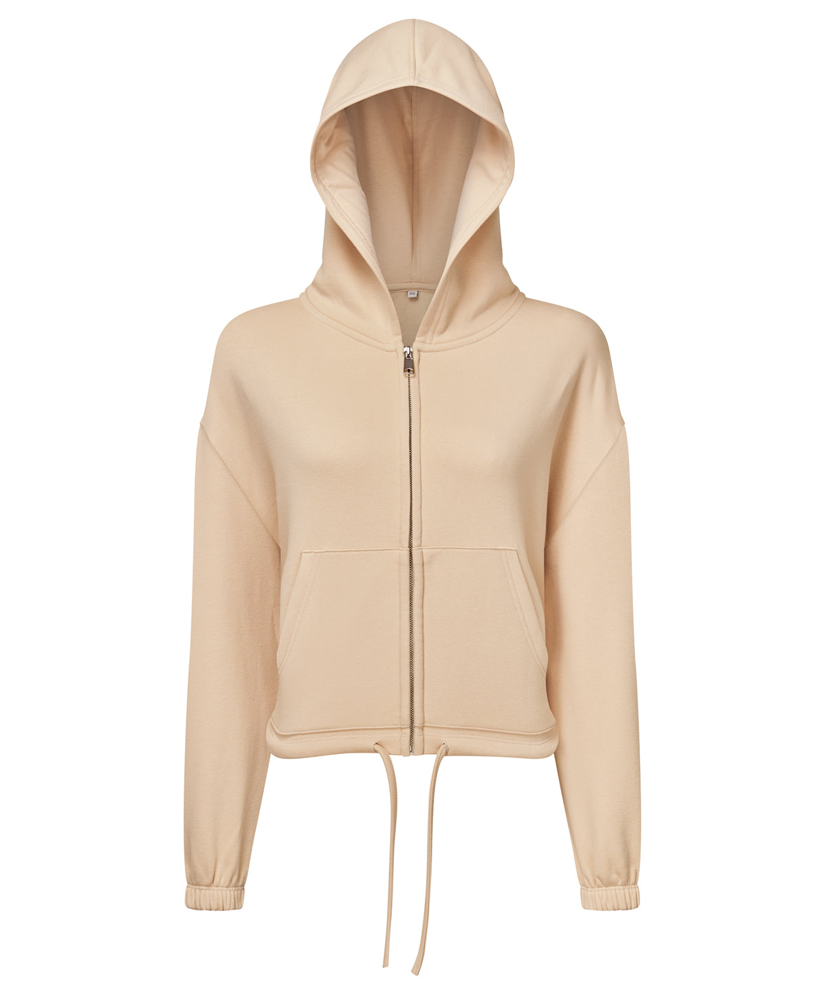 WomenS Recycled Drawstring Full Zip Hoodie - TR601 - Nude - Customisable Hoodies
