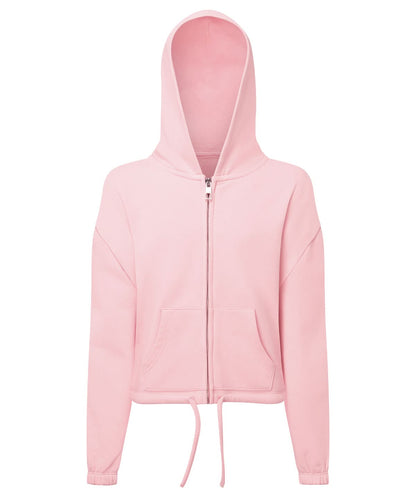 TriDri Tridri Kids Recycled Cropped Oversize Full Zip Hoodie TR61B - Light Pink - Customisable Hoodies
