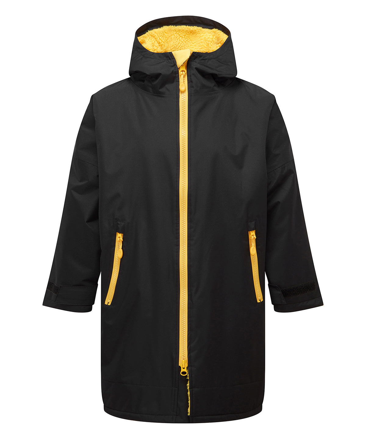 Kids All Seasons Waterproof Changing Robe - TR80B - Black Sun Yellow - Customisable Robes