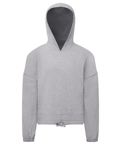TriDri Tridri Kids Recycled Cropped Oversize Hoodie TR85B - Heather Grey - Customisable Hoodies