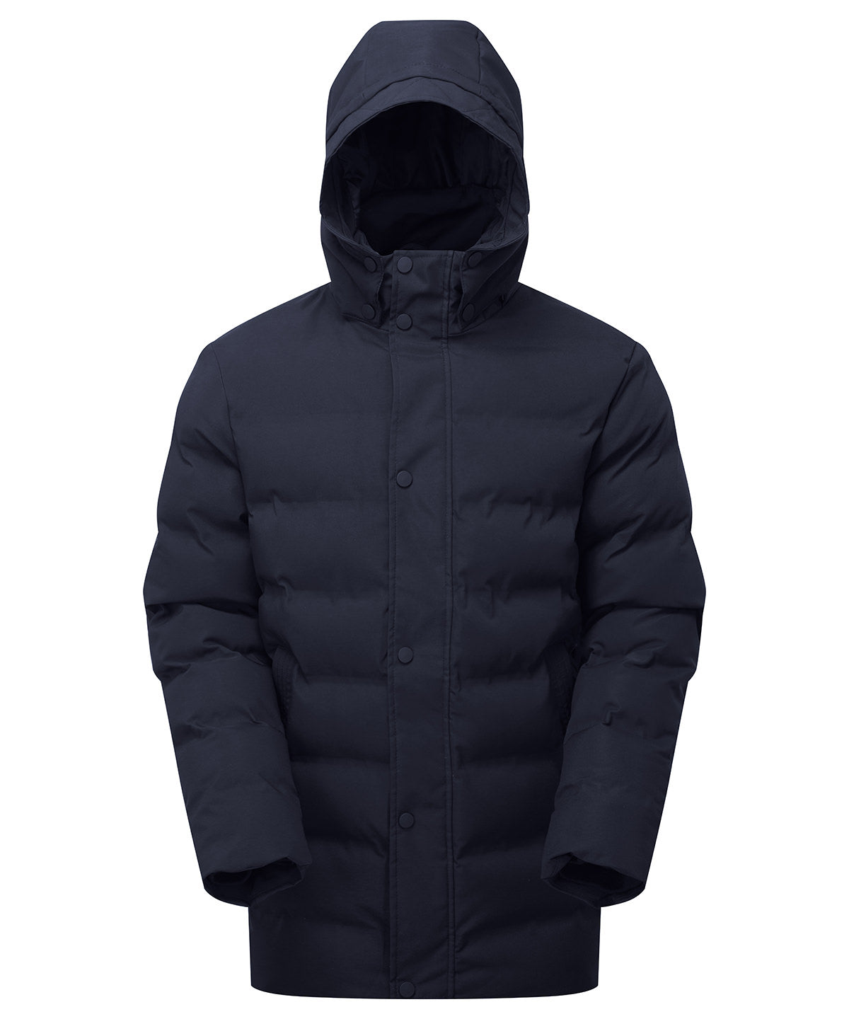 Recycled bonded longline padded jacket - TS008 - Navy - Customisable Jackets