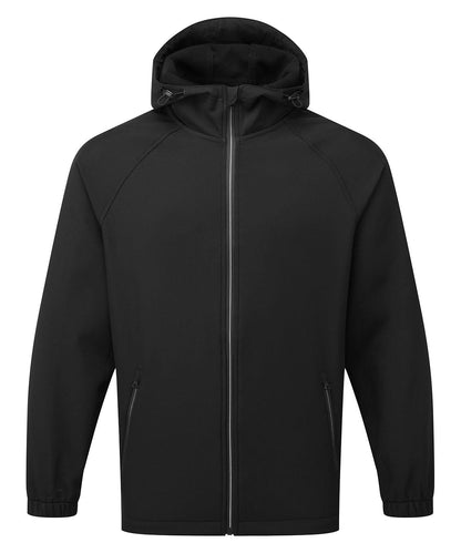 2786 Hooded 2 layer softshell jacket TS009 - Black - Customisable Softshell Jacket