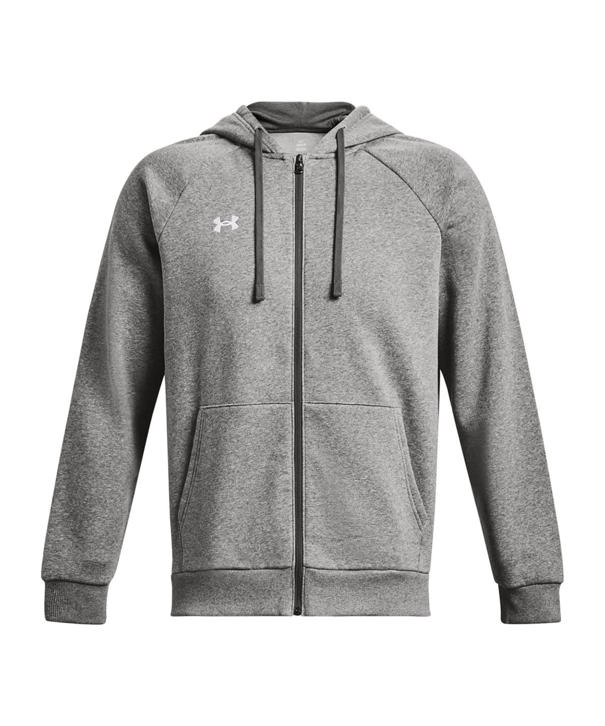 Under Armour Rival Fleece Full Zip Hoodie UA041 - Castle Rock light Heather - Customisable Hoodies