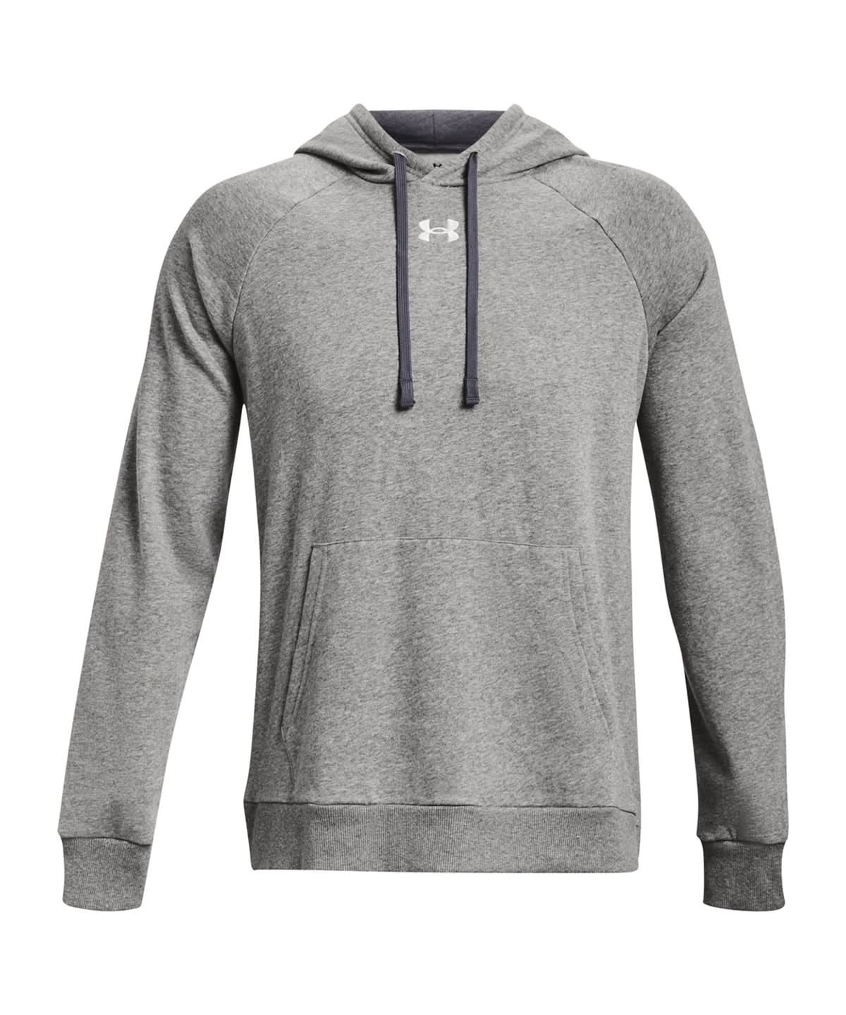 Under Armour Rival Fleece Hoodie UA048 - Castle Rock light Heather - Customisable Hoodies