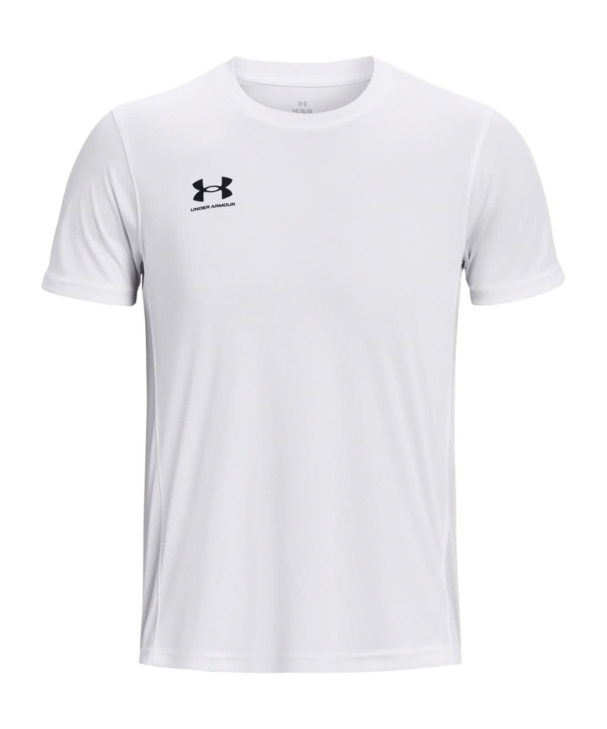 Under Armour MenS Challenger Training Short Sleeve UA061 - White Black - Customisable T-Shirt