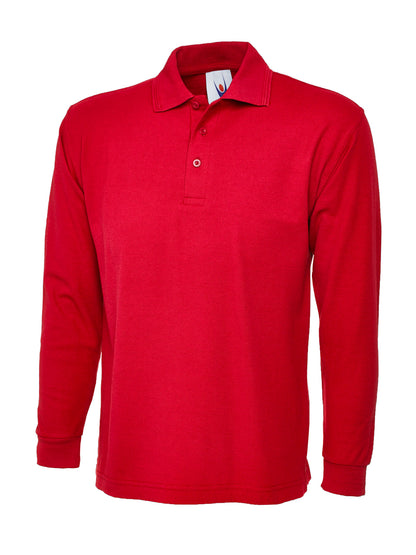 Longsleeve Classic Poloshirt - UC113 - Red - Customisable Polos