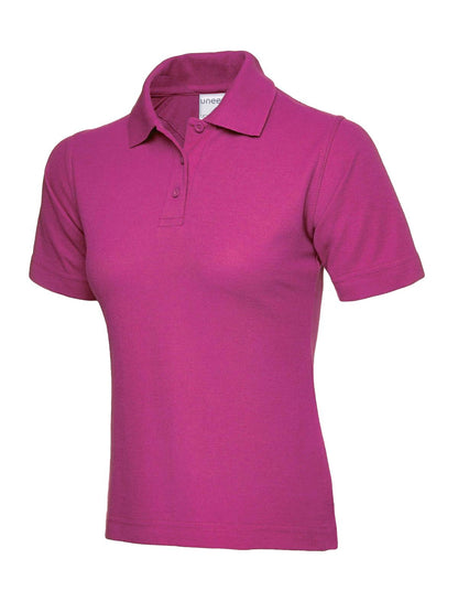 Ladies Active Cotton Poloshirt - UC115 - Hot Pink - Customisable Polos