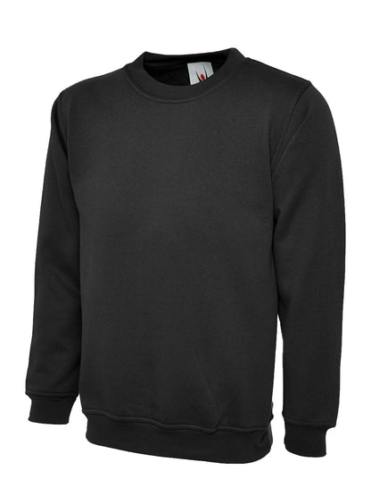 Ladies Deluxe Crew Neck Sweatshirt - UC211 - Black - Customisable Sweatshirts