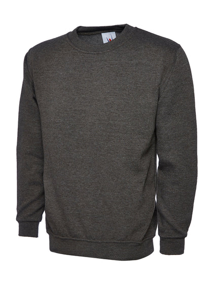 Ladies Deluxe Crew Neck Sweatshirt - UC211 - Charcoal - Customisable Sweatshirts