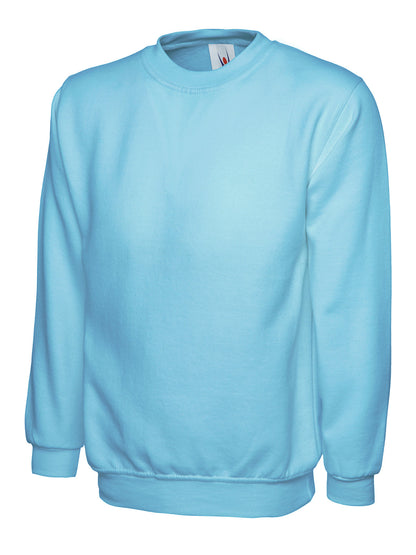Ladies Deluxe Crew Neck Sweatshirt - UC211 - Sky - Customisable Sweatshirts