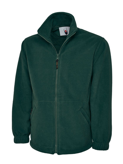 Heavyweight Full Zip Fleece Jacket - UC601 - Bottle Green - Customisable Jacket
