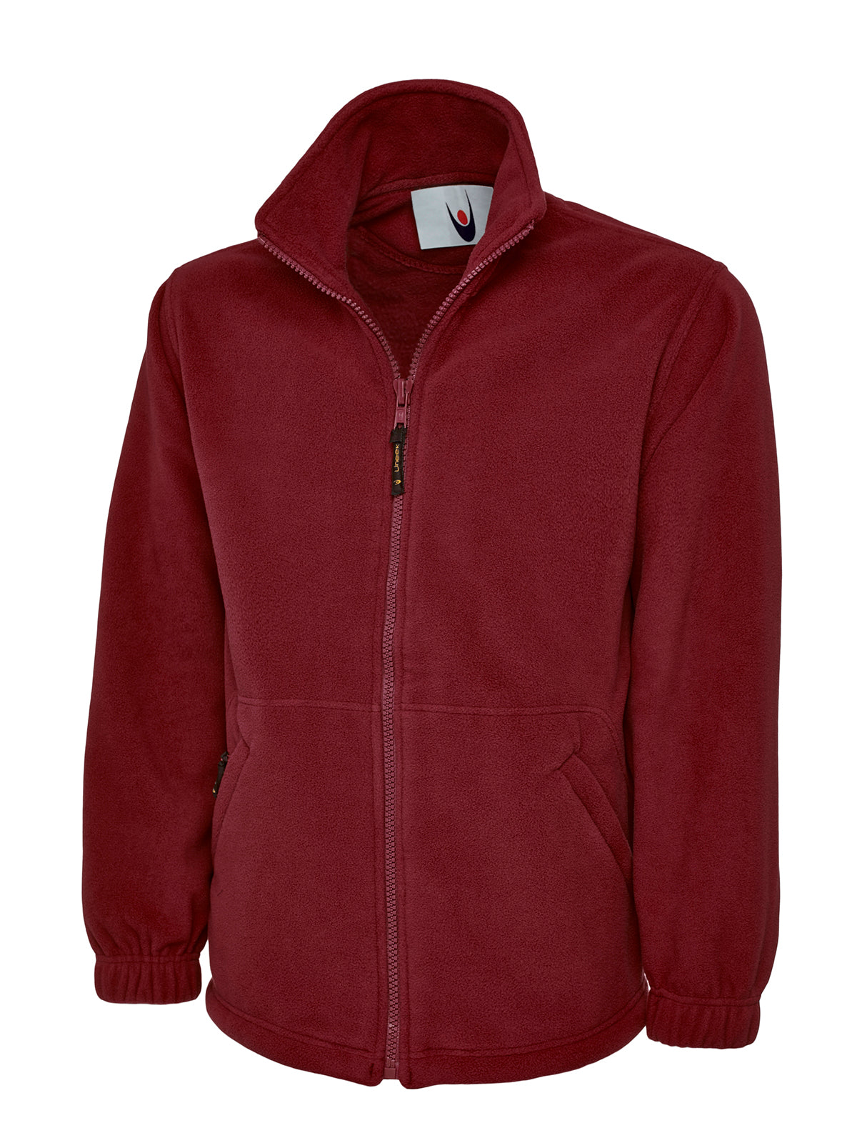 Heavyweight Full Zip Fleece Jacket - UC601 - Maroon - Customisable Jacket