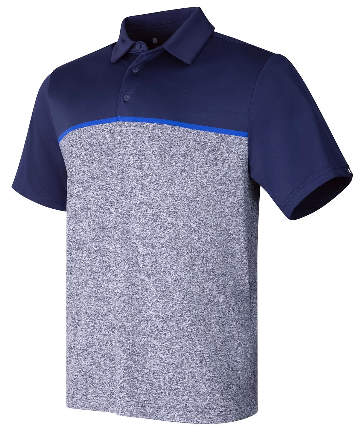 Under Armour Golf Playoff 30 Stripe Polo Lb Edge Lit UG003 - Midnight Navy Royal Midnight Navy - Customisable Polo Shirts