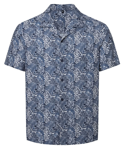 White/Navy Leaf
