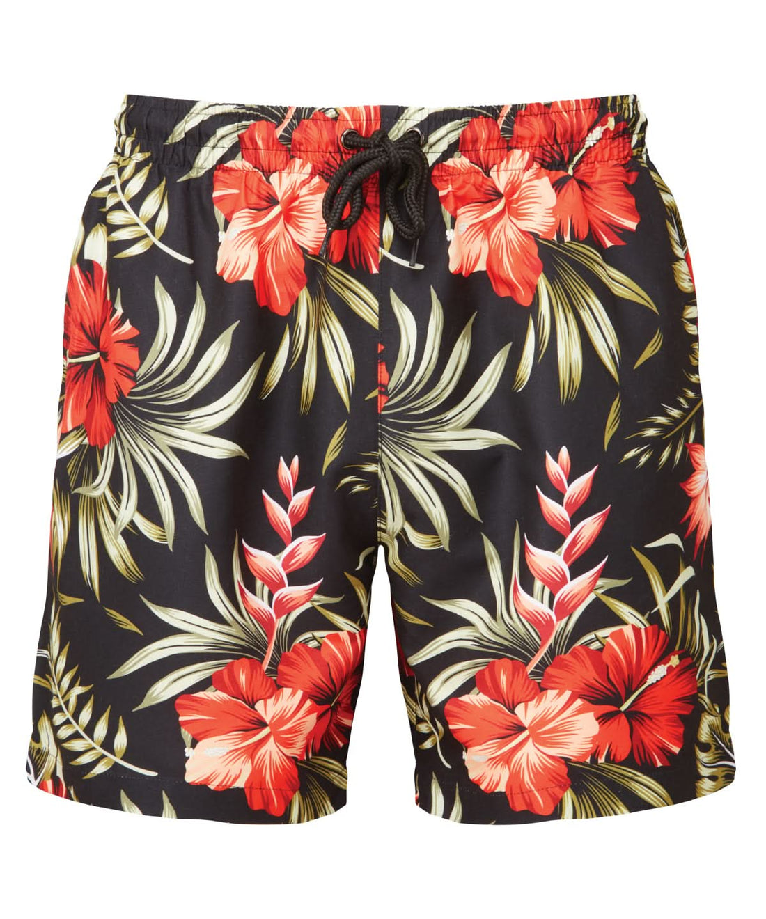 Mens Swim Shorts - WB900 - Black Red - Customisable Shorts