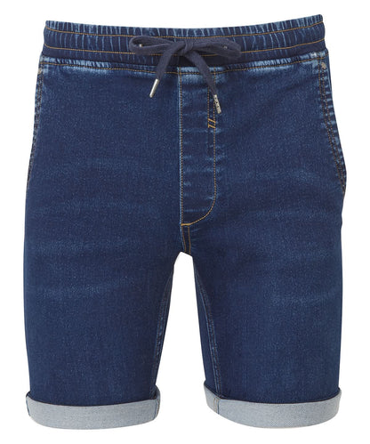 Wombat Mens Denim Drawstring Shorts WB907 - Blue - Customisable Shorts