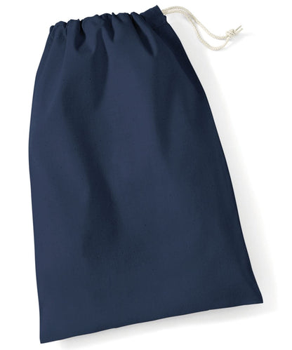 Westford Mill Cotton Stuff Bag WM115 - Navy - Customisable Bags