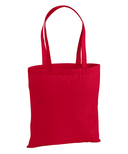 Westford Mill Premium Cotton Tote WM201 - Classic Red One size - Customisable Bags