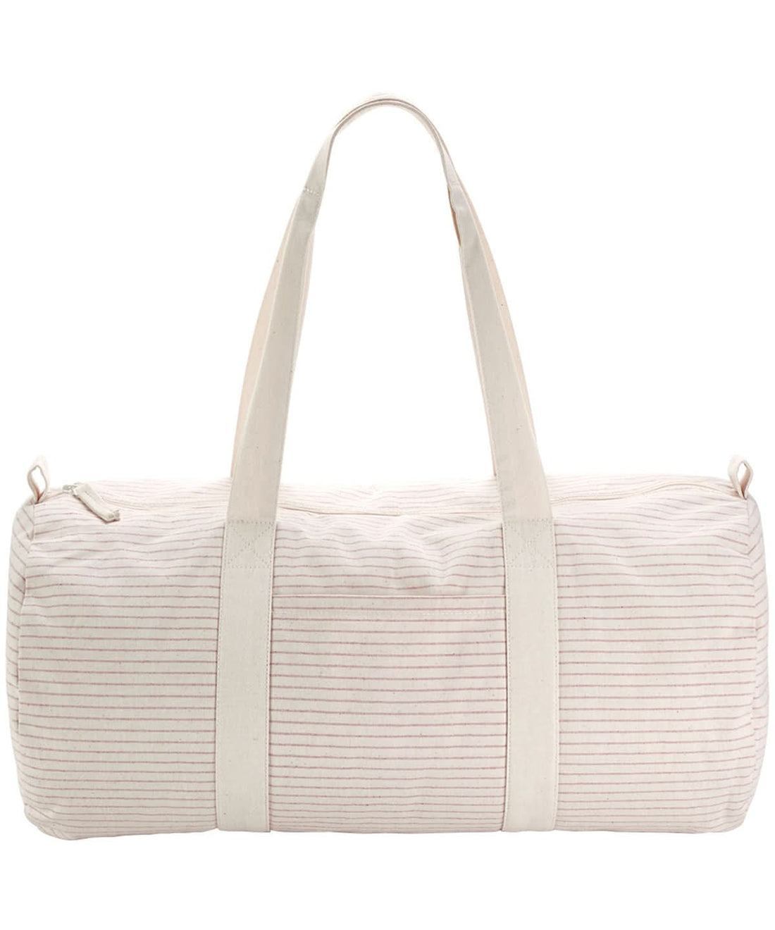Westford Mill Striped Organic Cotton Barrel Bag WM258 - Red Stripe One size - Customisable Bags