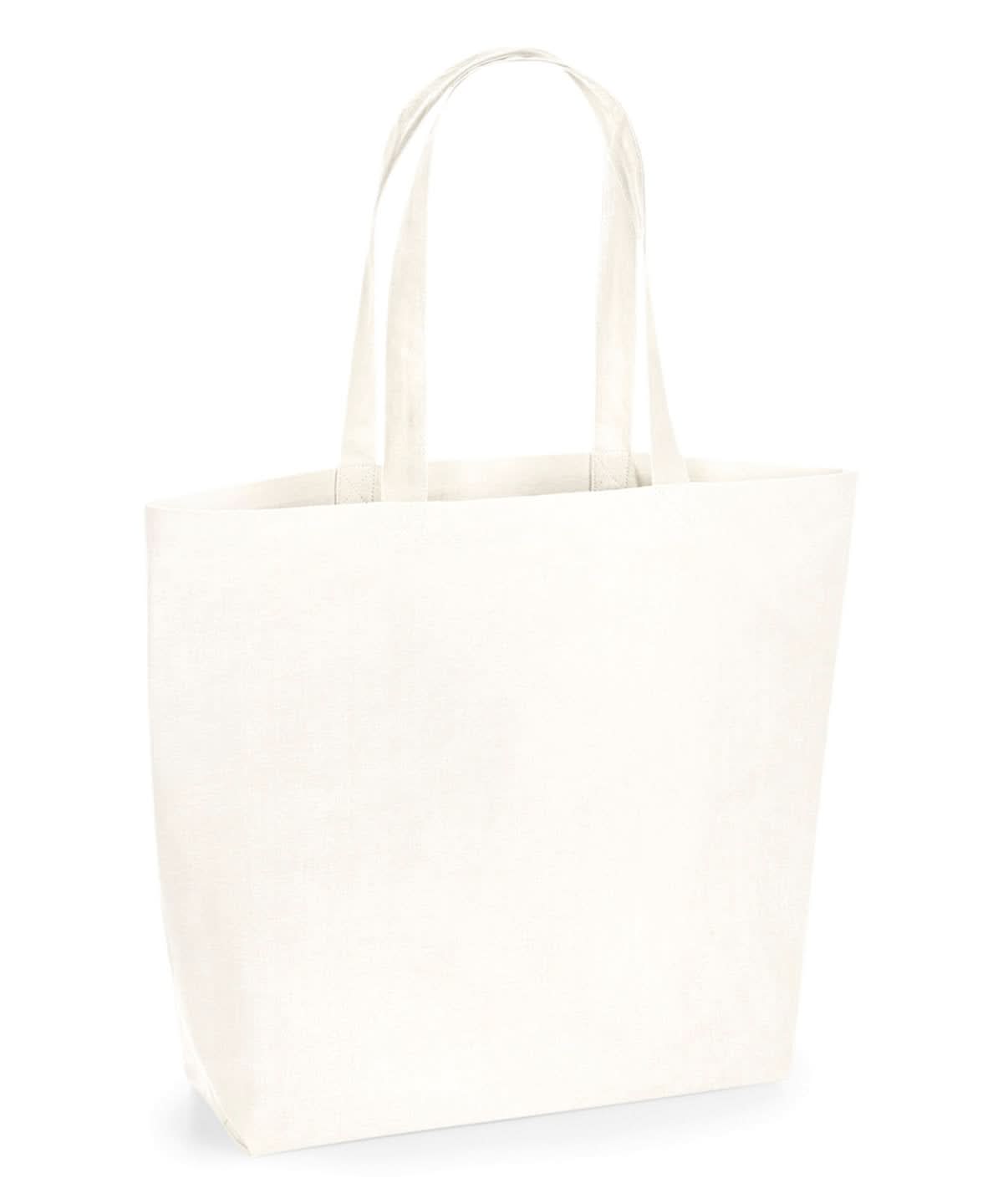 Westford Mill Organic Natural Dyed Maxi Bag For Life WM285 - Sea Salt One Size - Customisable Bags