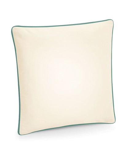 Westford Mill Fairtrade Cotton Piped Cushion Cover WM355 - Natural Sage Green One Size - Customisable Cushion Covers
