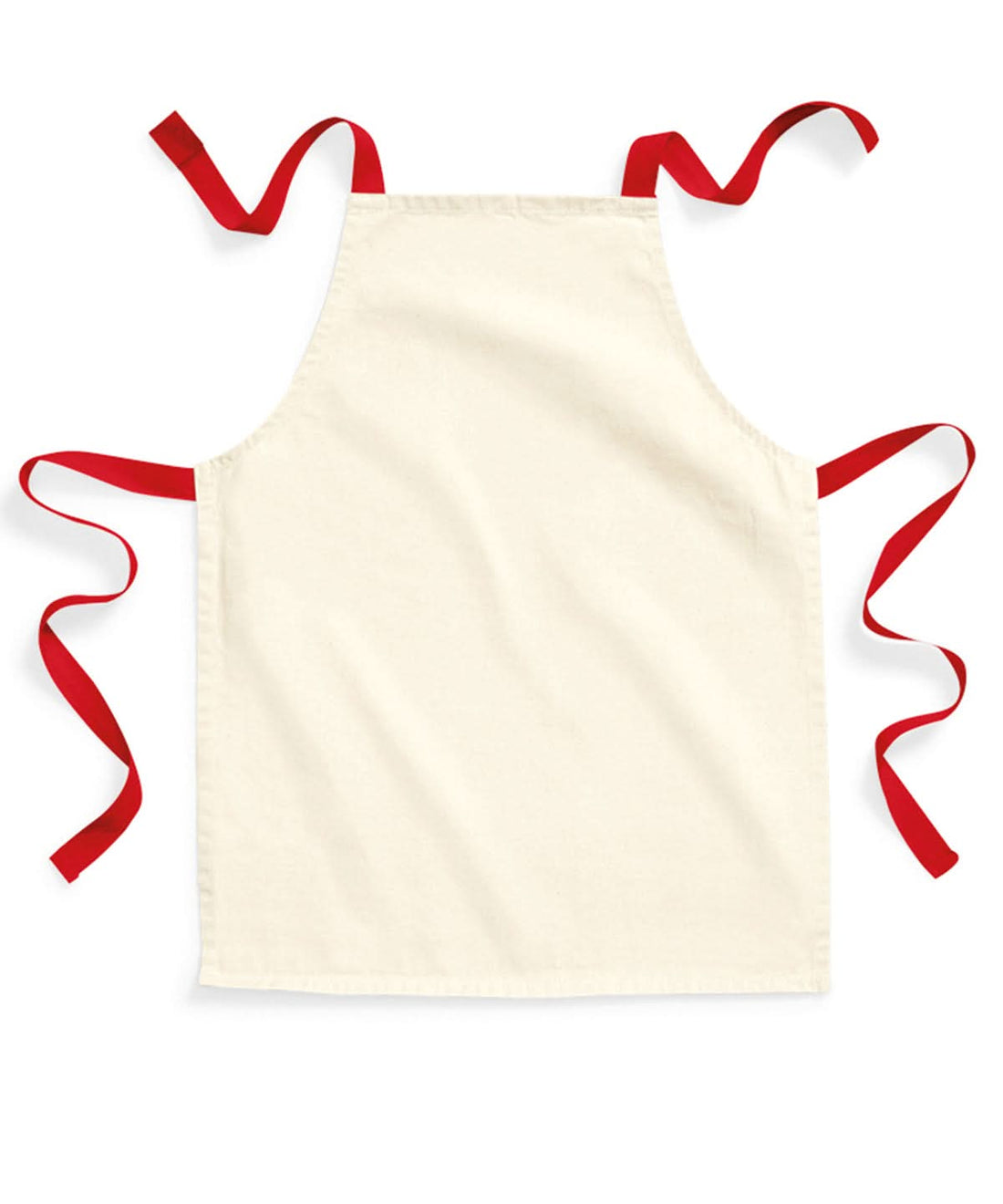 Westford Mill Fairtrade cotton junior craft apron WM362 - Natural Classic Red One Size - Customisable Apron