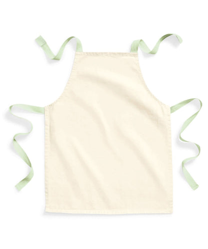 Westford Mill Fairtrade cotton junior craft apron WM362 - Natural Pistachio One Size - Customisable Apron