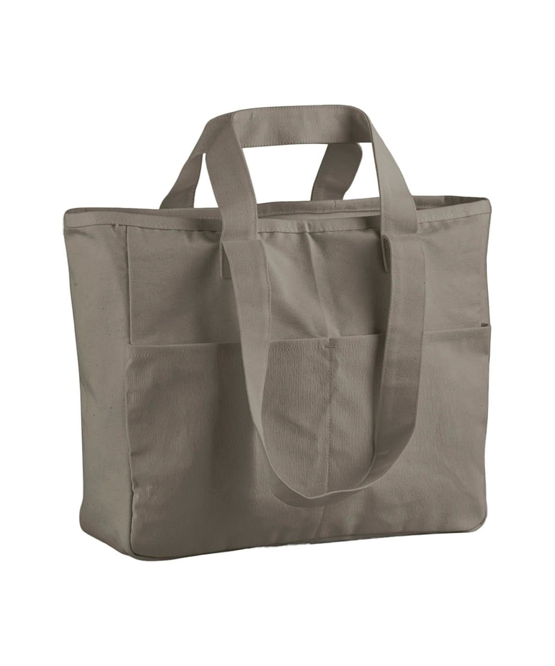Double Handle Cargo Pocket Tote - WM604 - Mushroom One size - Customisable Bags