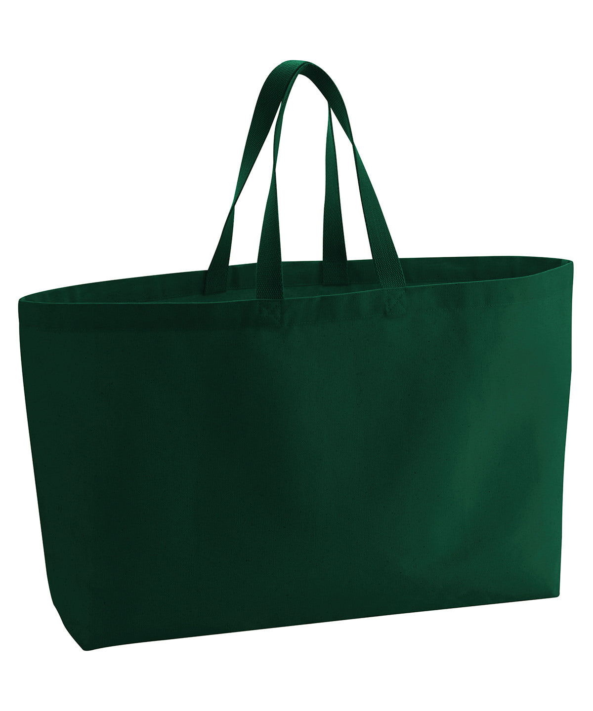Oversized Canvas Tote Bag - W696 - Bottle Green O S - Customisable Bags