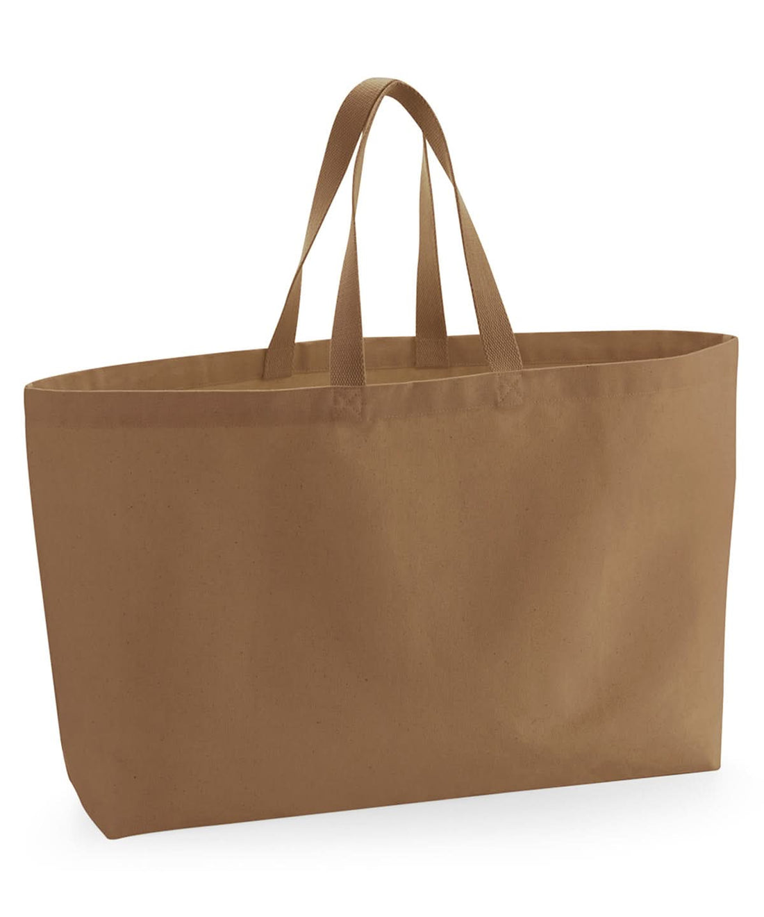Westford Mill Oversized Canvas Tote Bag WM696 - Caramel One Size - Customisable Bags