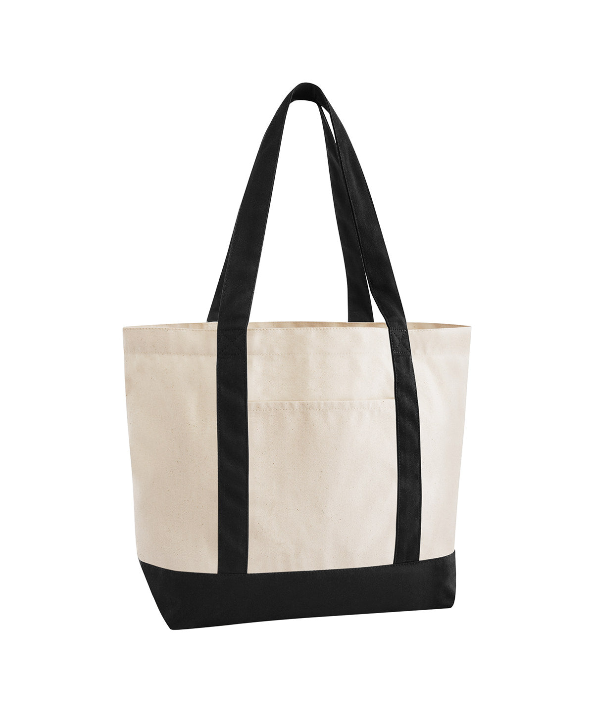 EarthAware® organic varsity shopper - WM804 - Natural Black One size - Customisable Bags