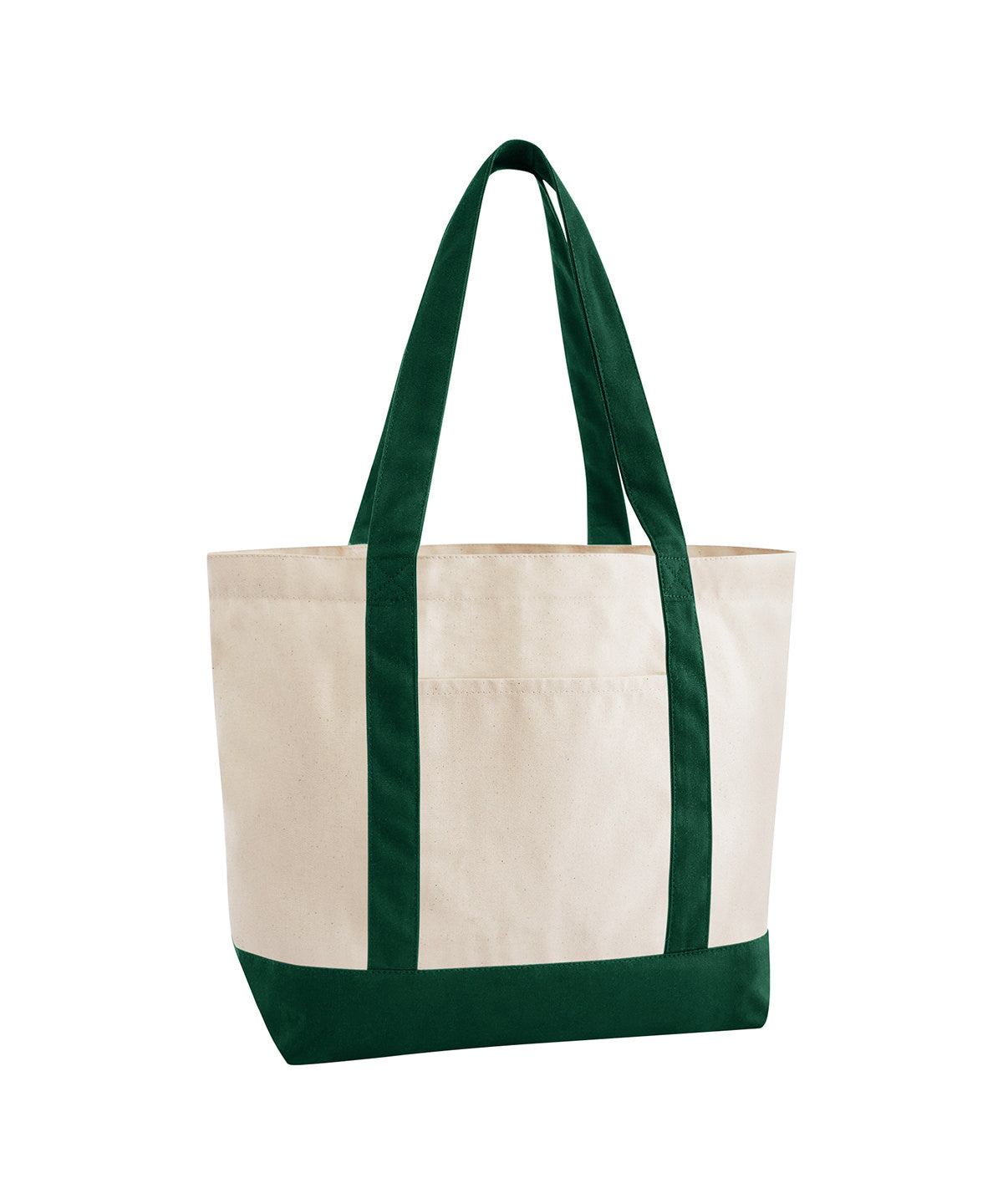 EarthAware® organic varsity shopper - WM804 - Natural Bottle Green One size - Customisable Bags