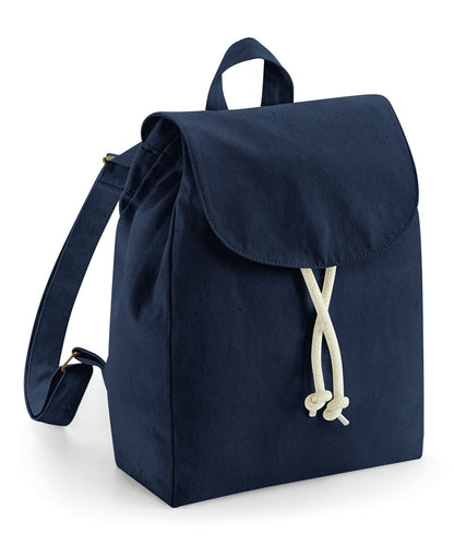 Westford Mill Earthaware Organic Mini Rucksack WM881 - French Navy One size - Customisable Bags