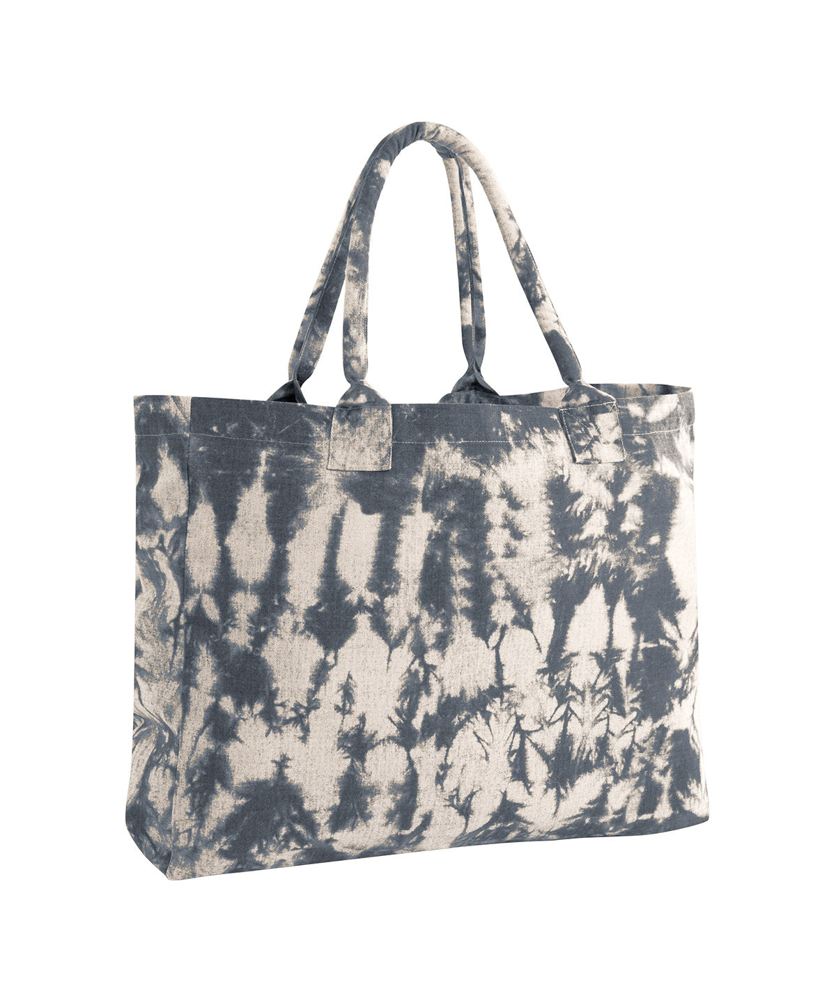 Tie-dye canvas tote bag - WM930 - Natural Black Tie-Dye One size - Customisable Bags