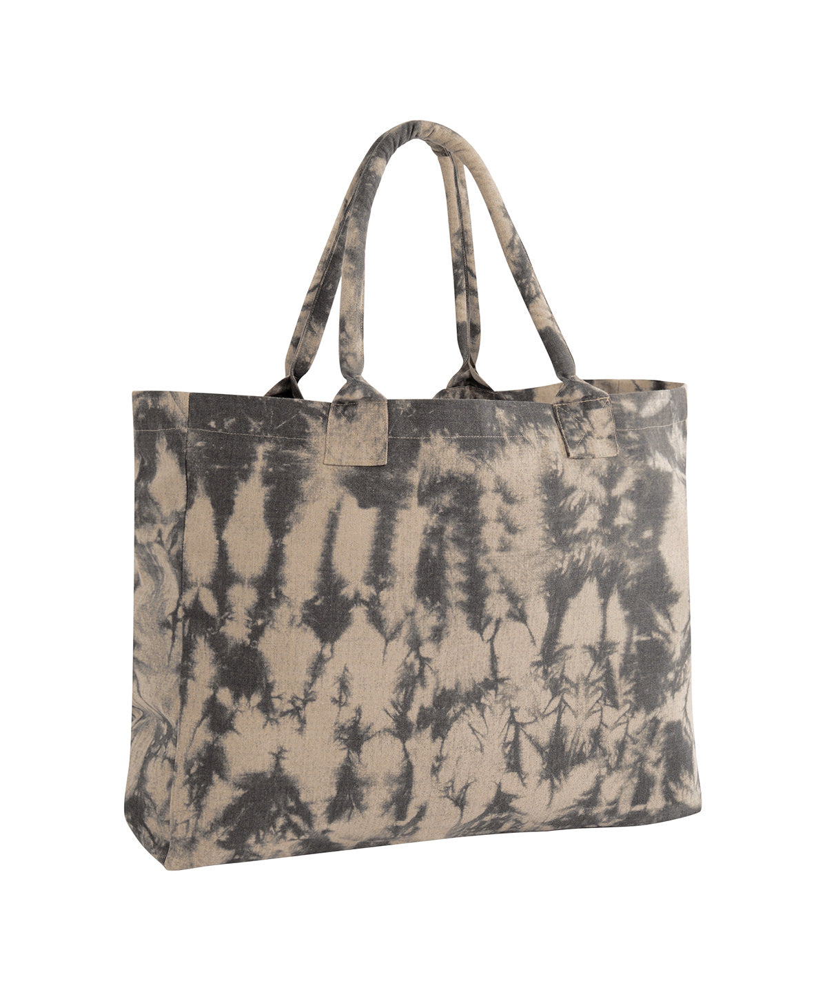 Tie-dye canvas tote bag - WM930 - Sand Black Tie-Dye One size - Customisable Bags