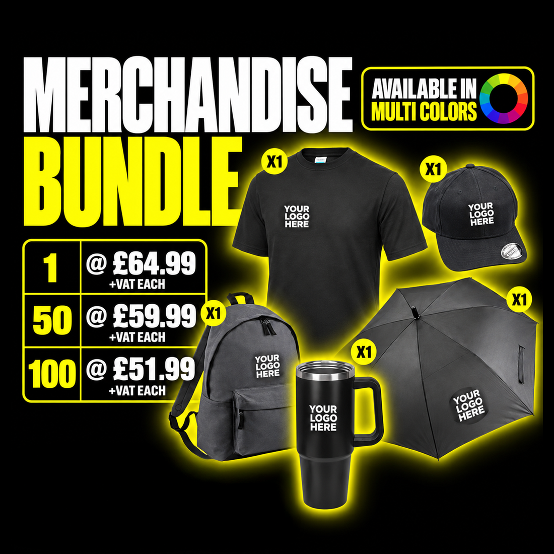 Personalised Merchandise Bundle - - Customisable Bundle
