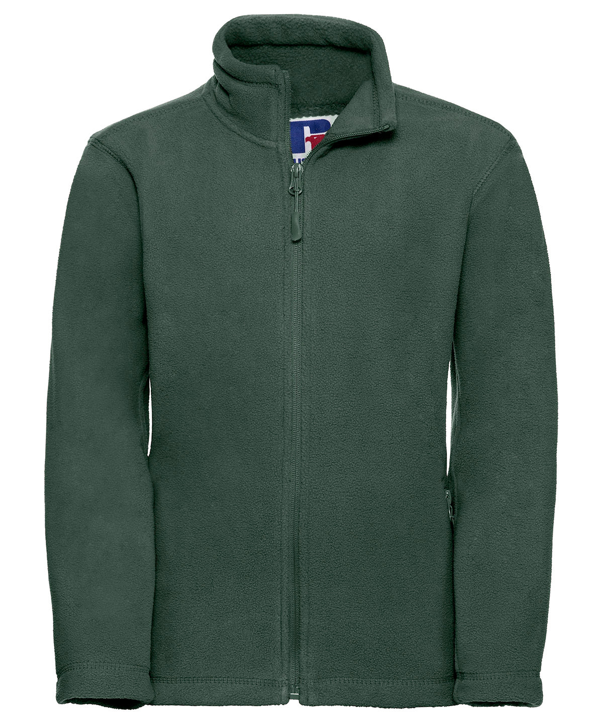 Kids Full Zip Outdoor Fleece - 8700B - Bottle Green 11-12 Years - Customisable Fleece