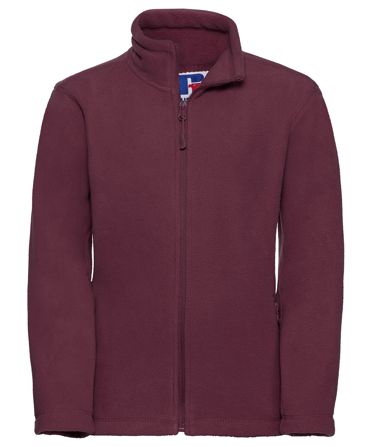 Kids Full Zip Outdoor Fleece - 8700B - Burgundy 11-12 Years - Customisable Fleece