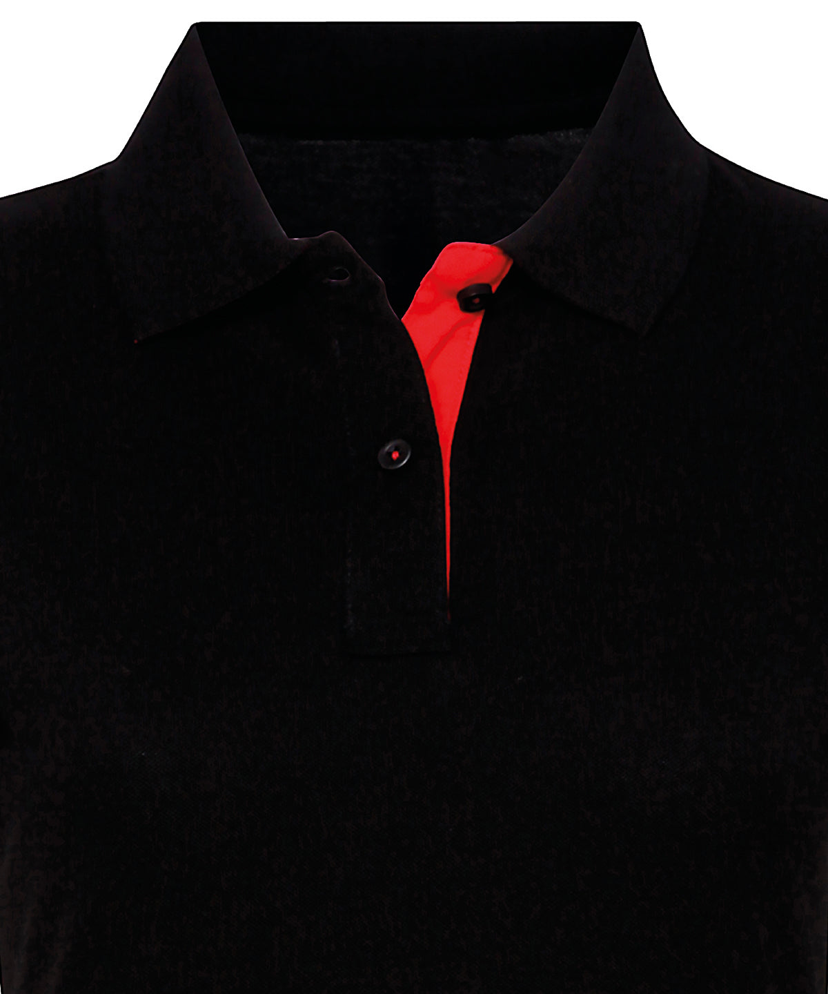 Womens contrast polo - AQ022 - Black Red - Customisable Polo Shirts
