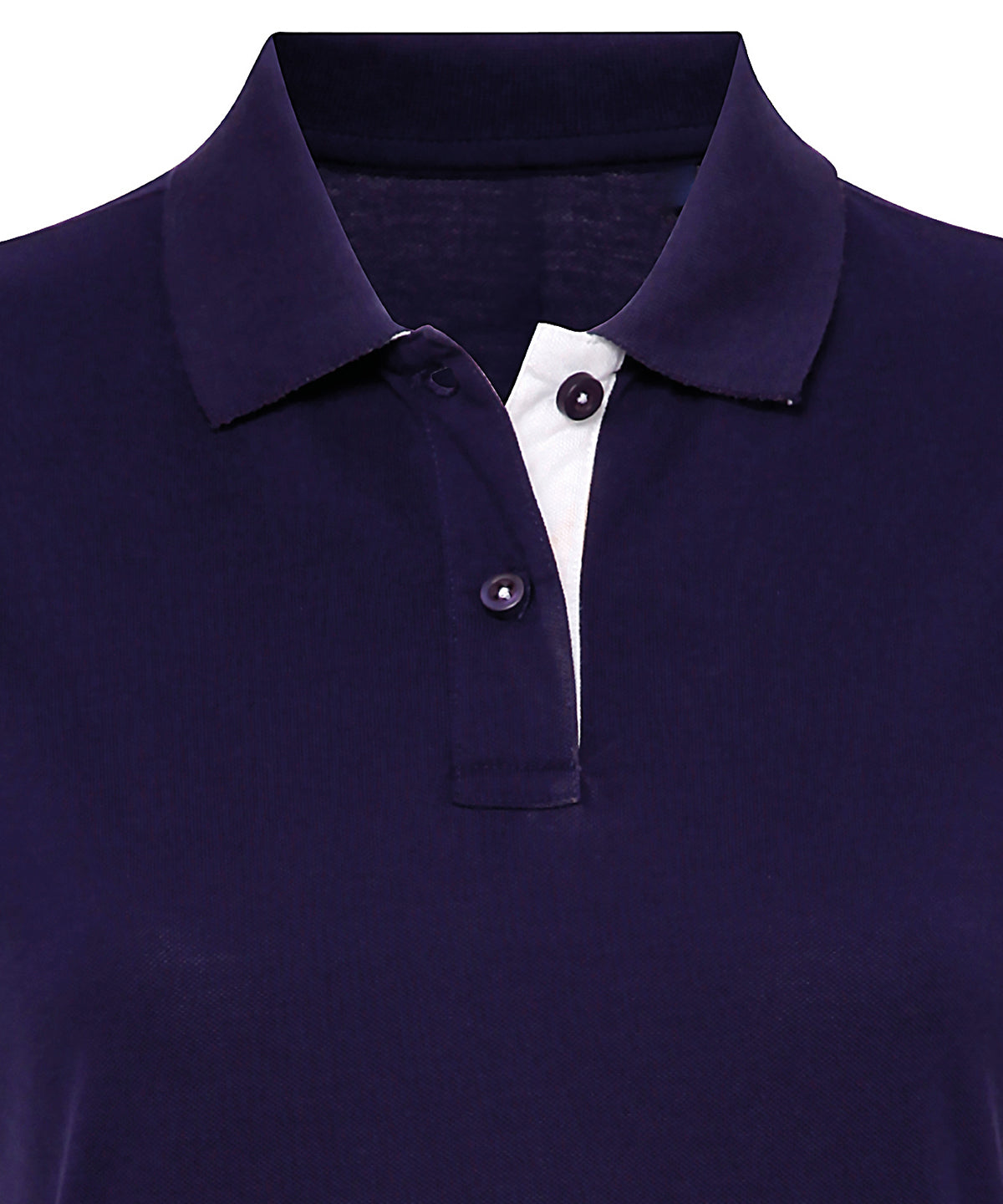 Womens contrast polo - AQ022 - Navy White - Customisable Polo Shirts