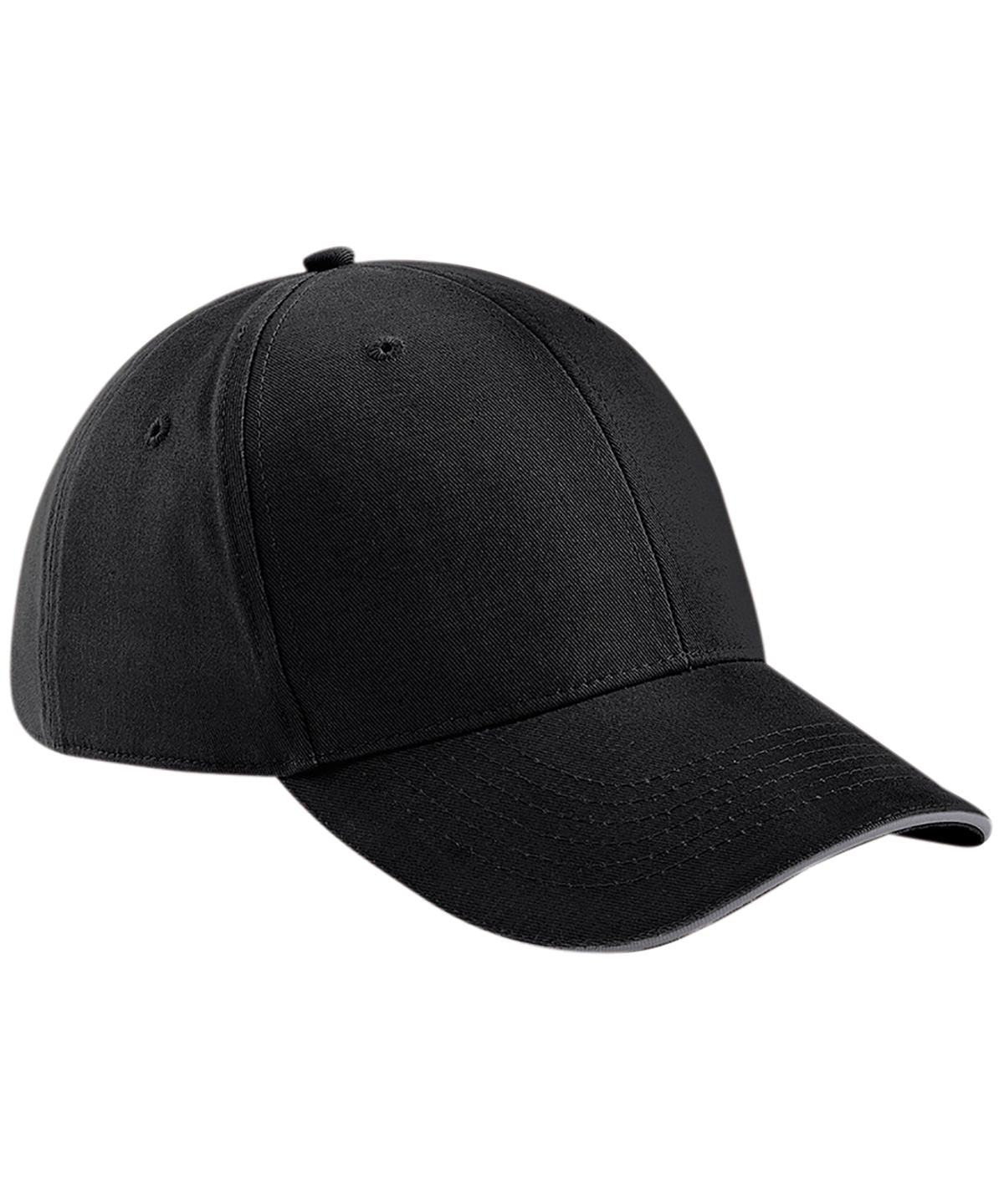 Athleisure 6 Panel Cap - B20 - Black Graphite O S - Customisable Caps